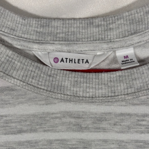 Athleta Light Gray and White Striped Dress - Picture 2 of 5